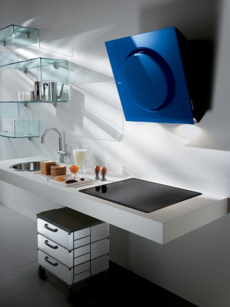 Elica Mini Om Cooker Hood Electric Blue - DISCONTINUED 